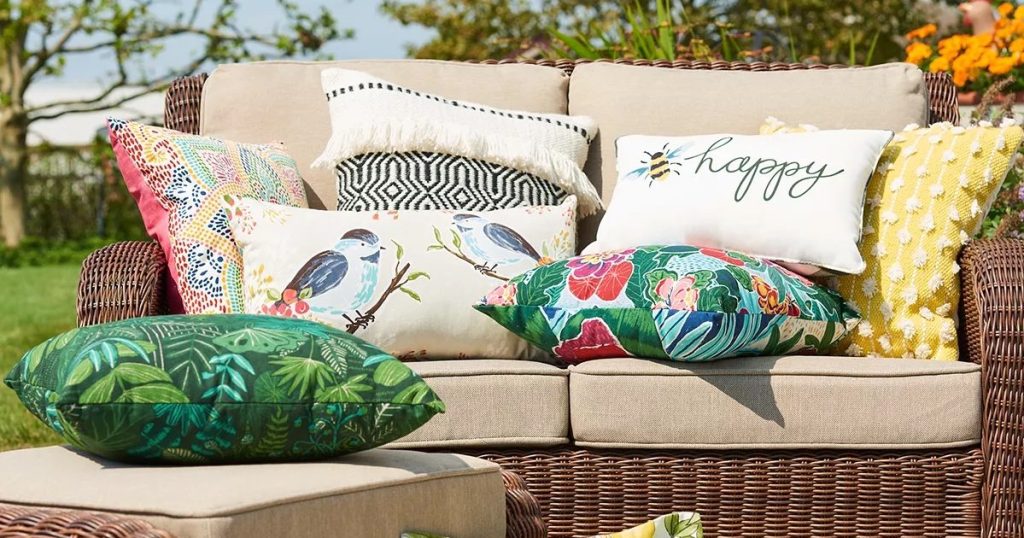 Sonoma Outdoor Pillows on outdoor couch