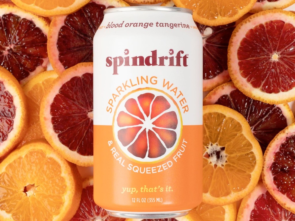 can of blood orange tangerine sparkling water