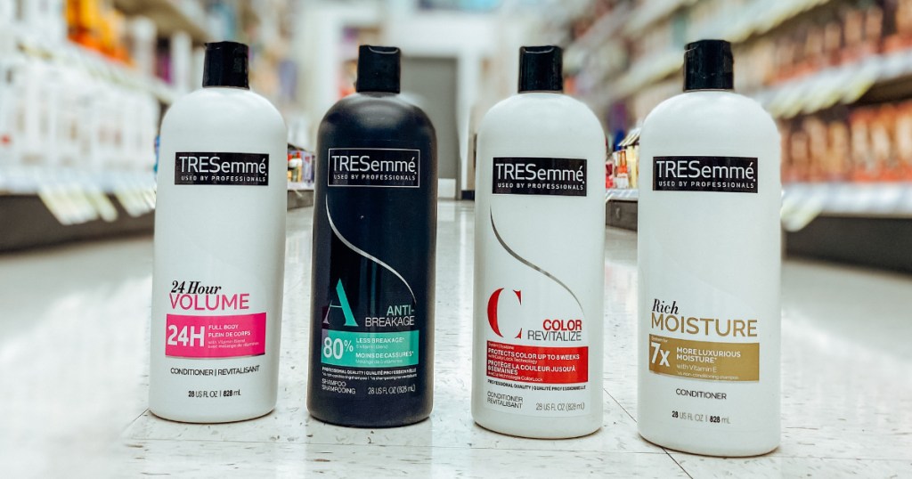 TRESemme shampoo & conditioner on aisle in store