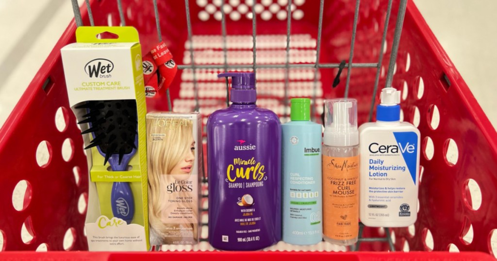 Target Beauty Products in a cart