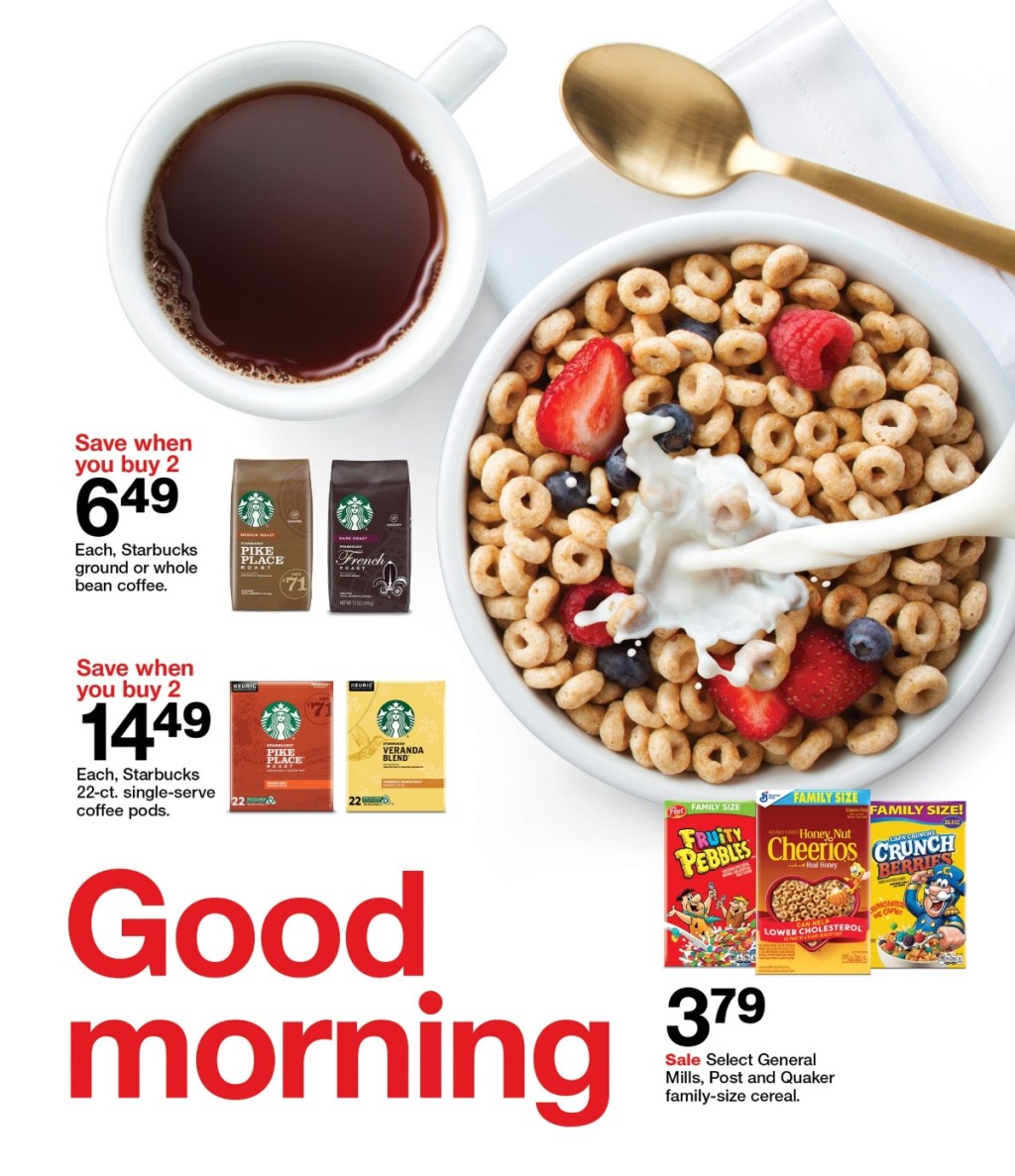 Target ad page with deals circled