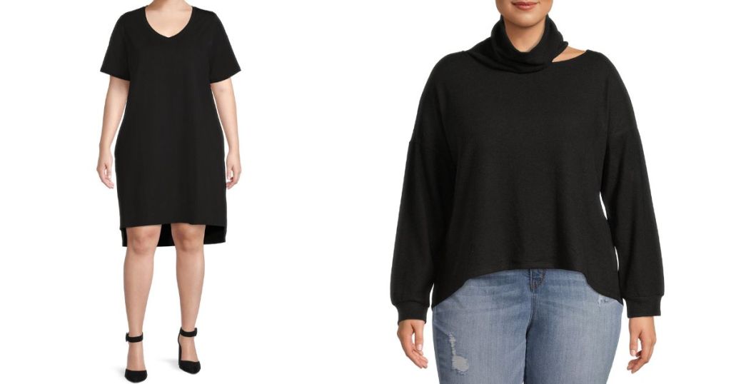 models in a Terra & Sky Dress and Sweater