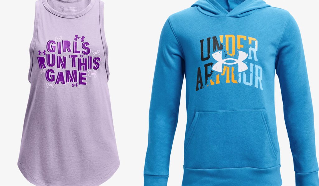 under armour tank and hoodie