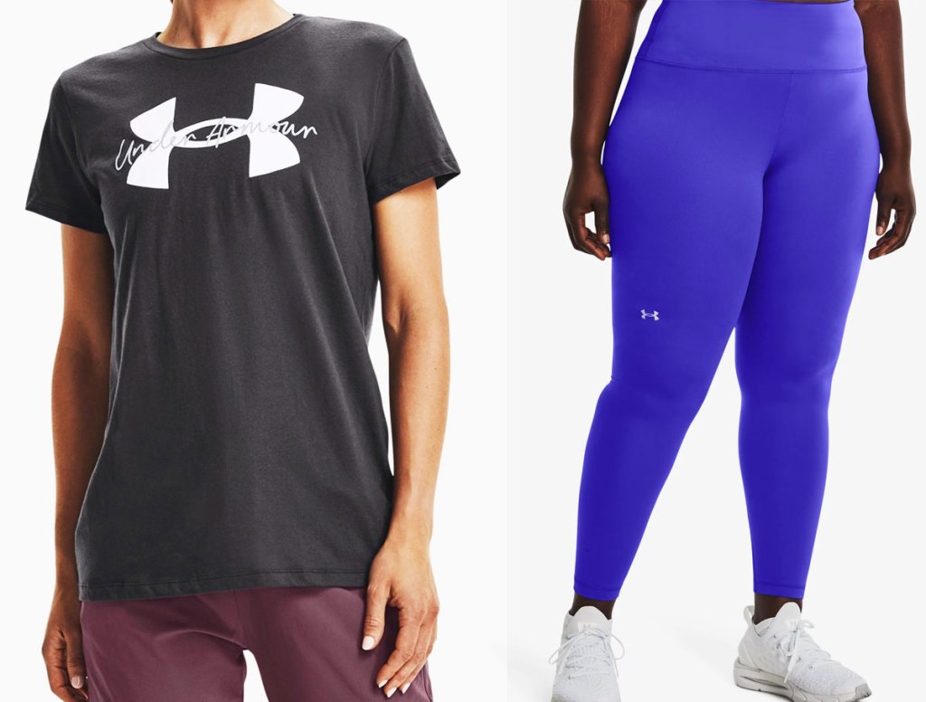 women's under armour tee and leggings