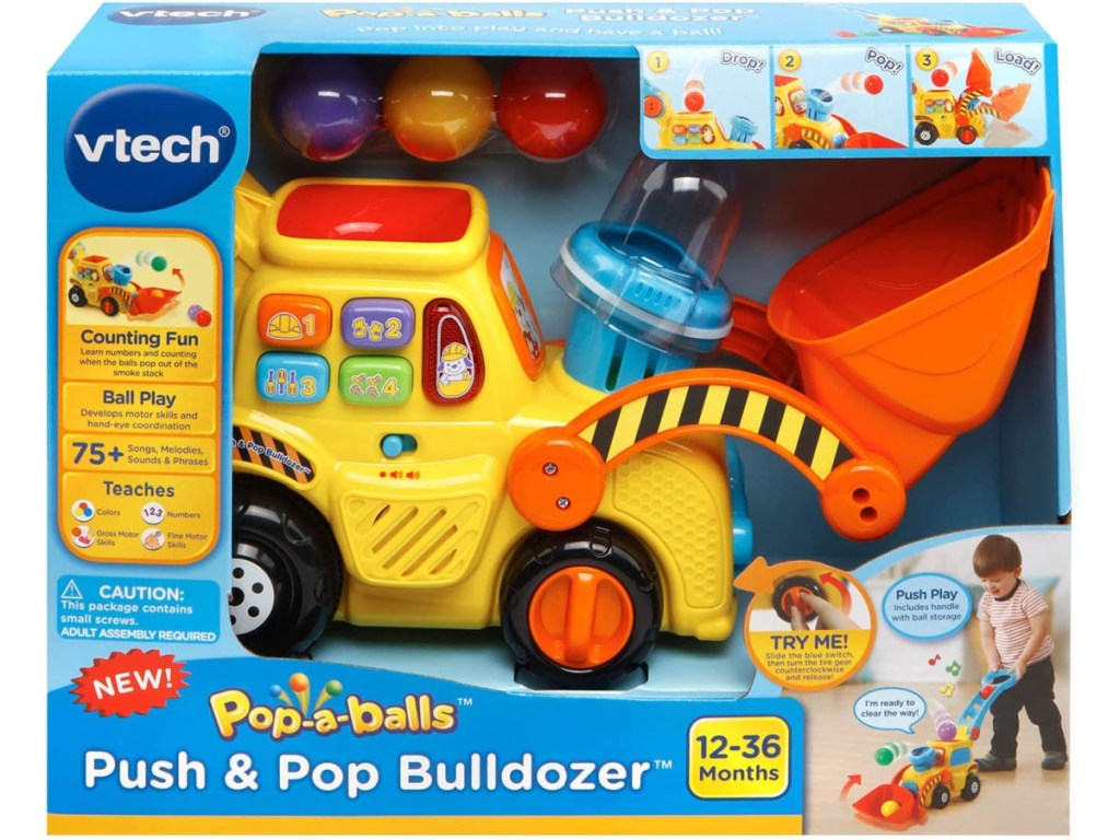 VTech Pop-a-Balls Push & Pop Bulldozer