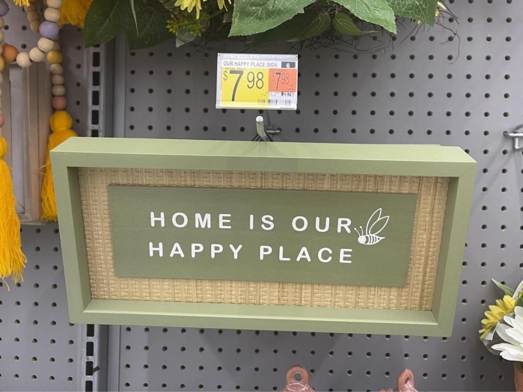 "Home is Our Happy Place" Wall Sign