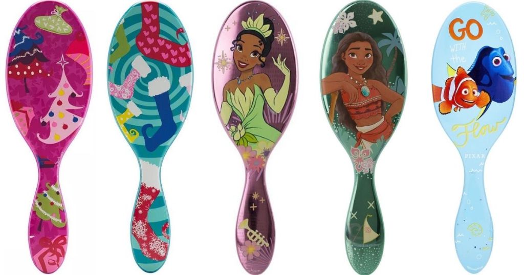 row of Wet Brush hairbrushes