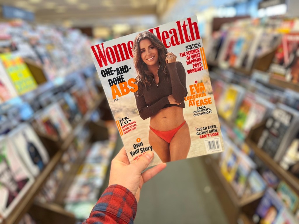 hand holding a Women's Health Magazine