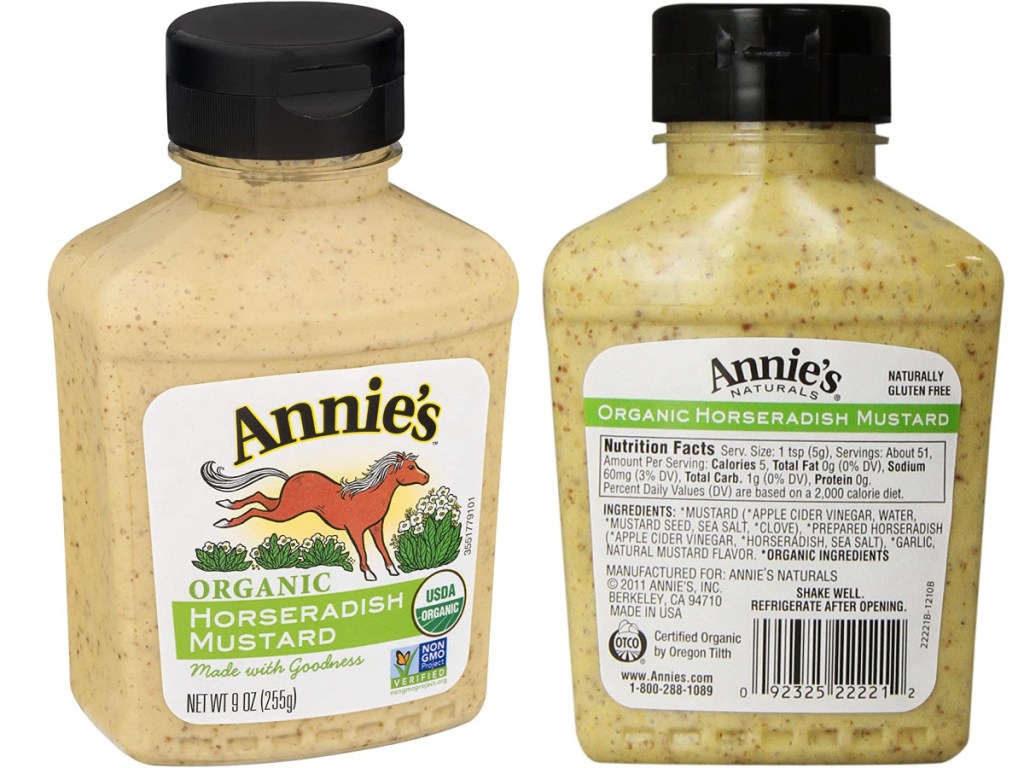 front and back of annies horseradish mustard (1)