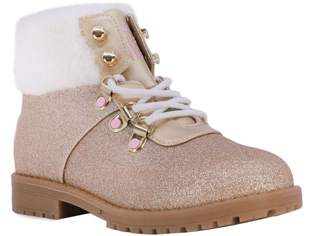 rose gold glitter Juicy By Juicy Couture Little Kid/Big Kid Girls Castro Valley Hiking Boots