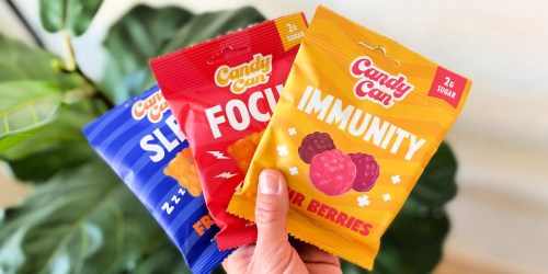 Candy Can Gummy Bags Only $1 Shipped | Improve Sleep, Focus, or Immunity