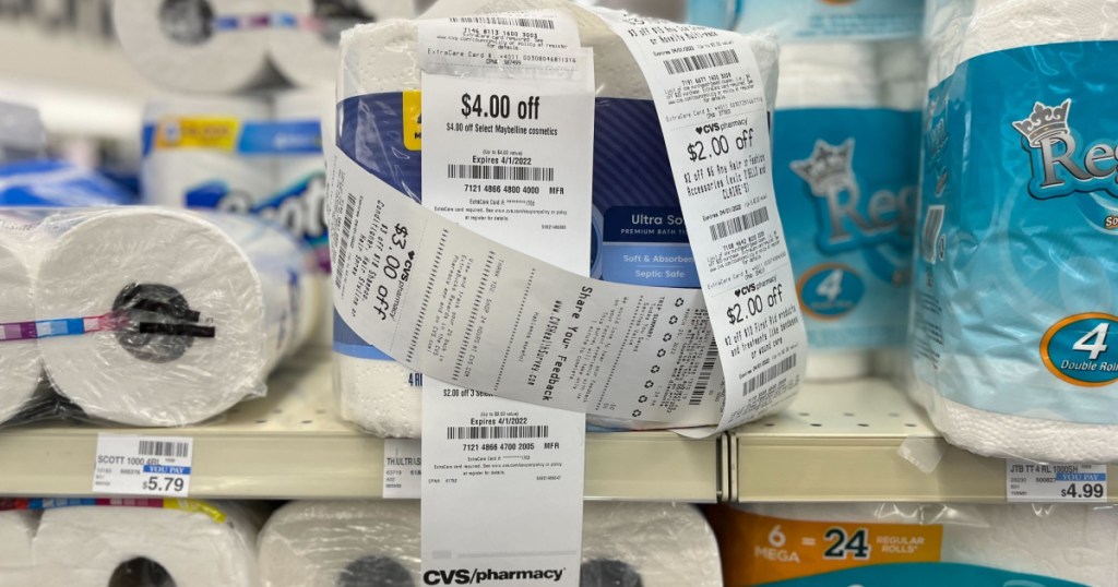 long cvs receipts with toilet paper