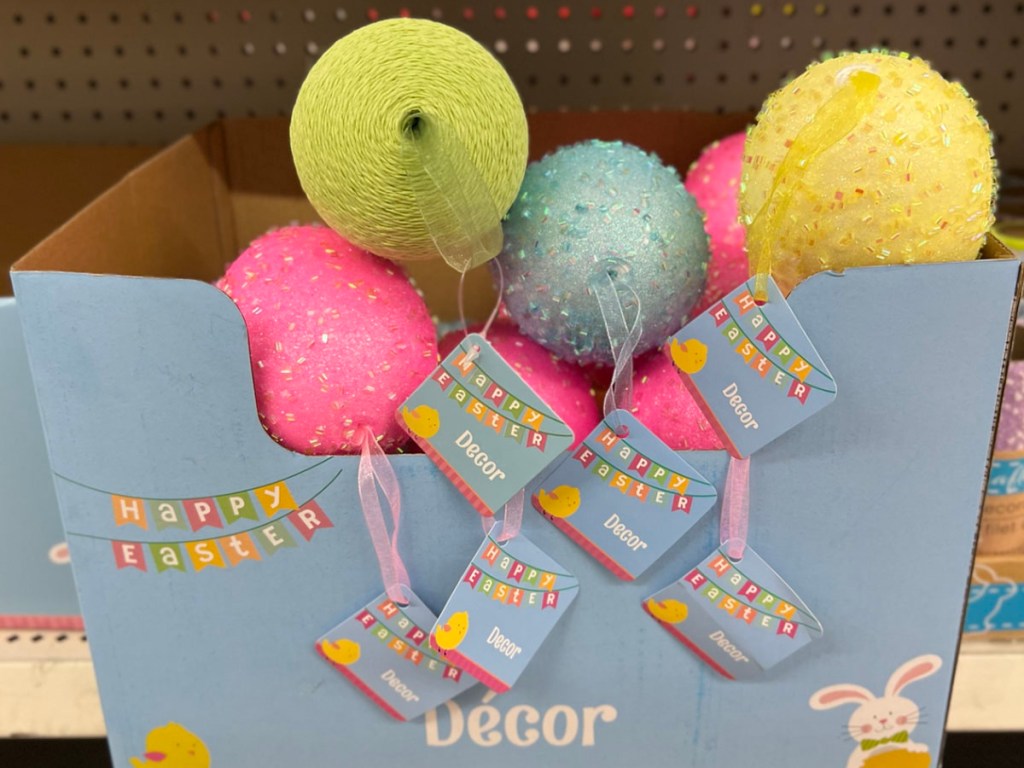 easter egg hanging decor in box