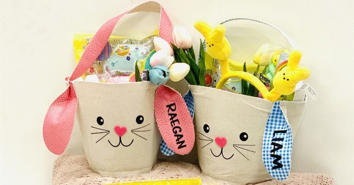 2 personalized Easter baskets 