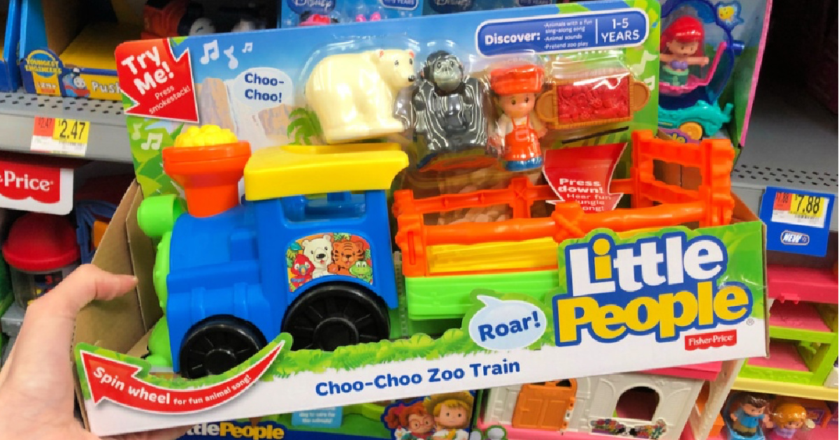 Little People Choo-choo Zoo Train With Conductor and 2-animals for sale online 