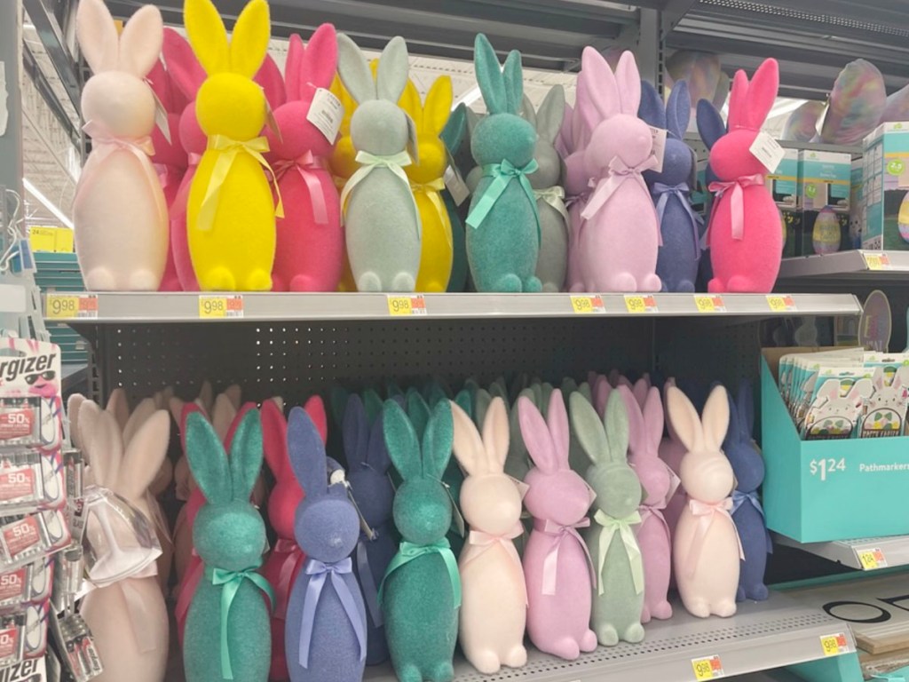 Walmart Easter Decorations from 1.98 Shop Flocked Bunnies, Cute