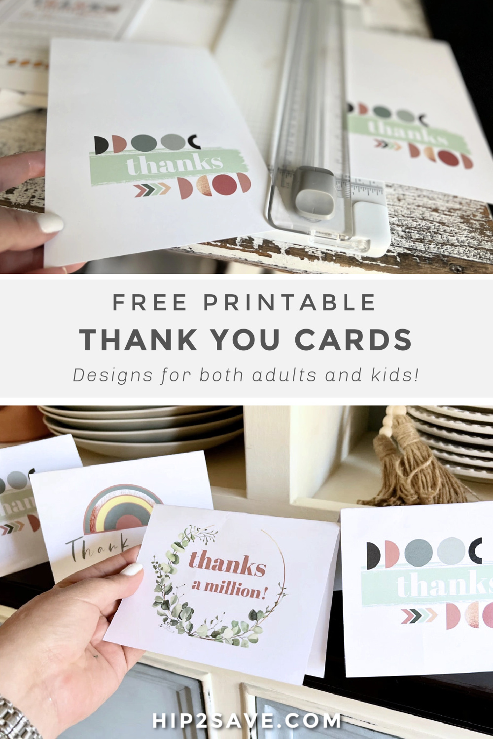 Show Your Gratitude With These Free Printable Thank You Cards!