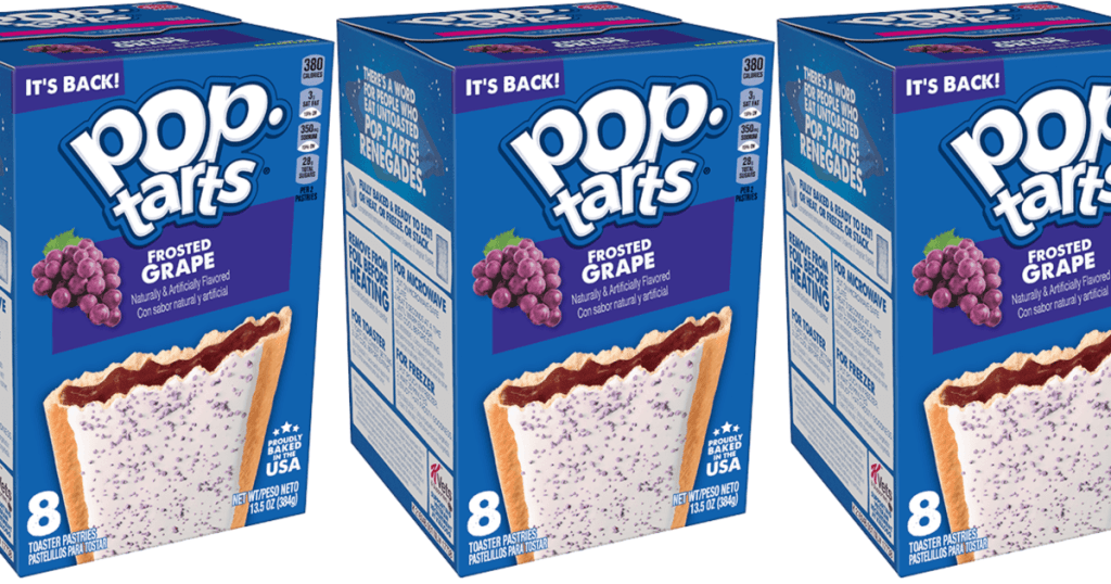 3 boxes of Frosted Grape Pop Tarts