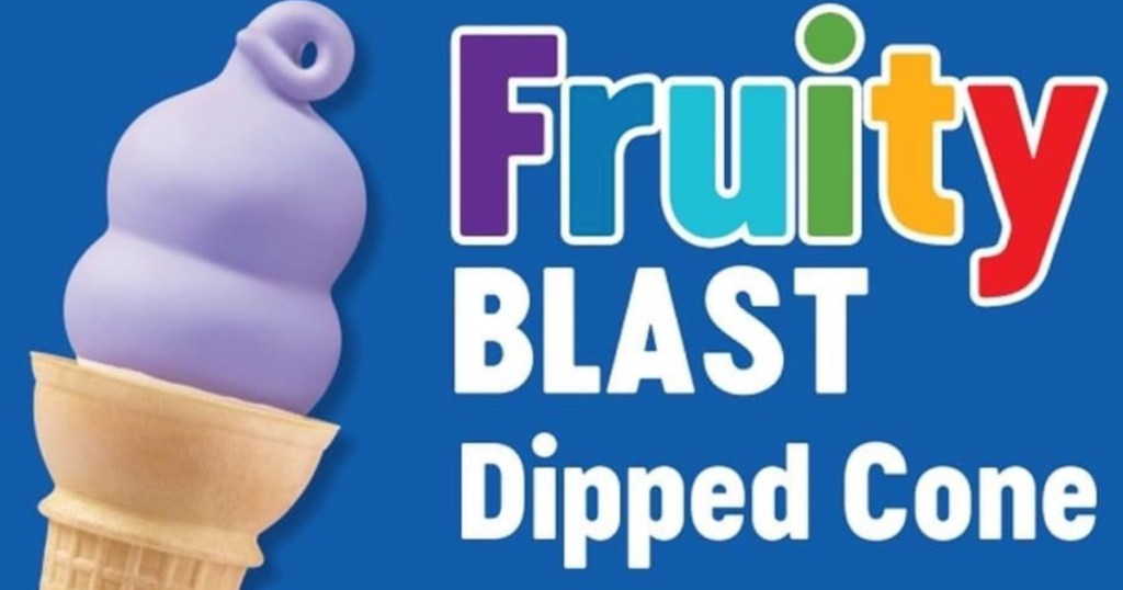 purple dairy queen dipped cone