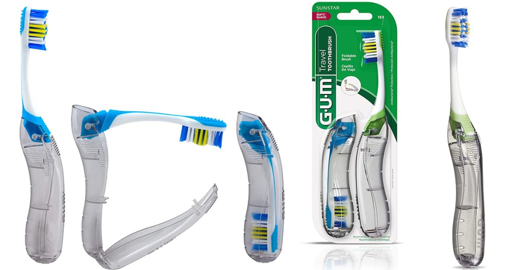 gums travel toothbrush pack