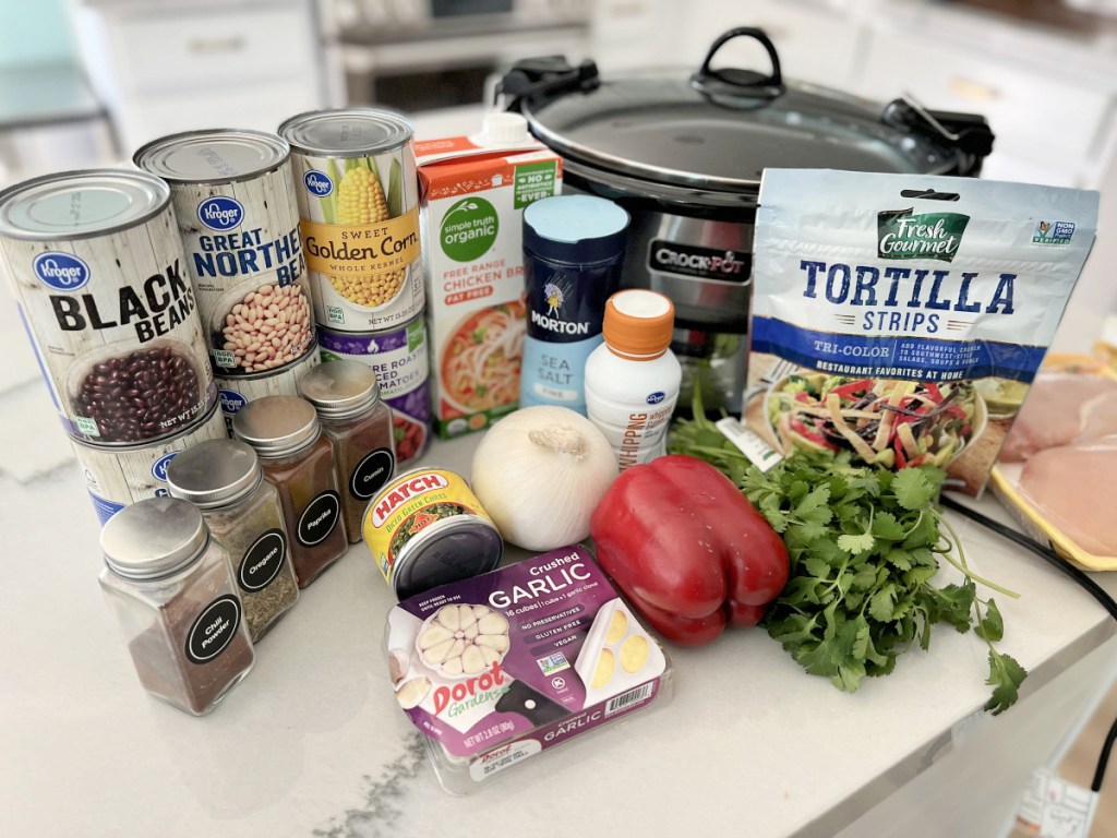 ingredients for chicken tortilla soup