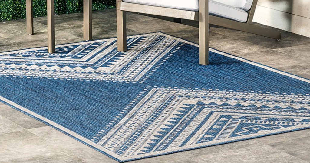 nuLoom blue outside rug