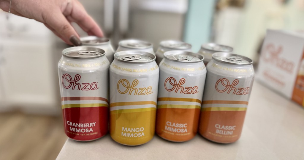 variety of ohza mimosa cans