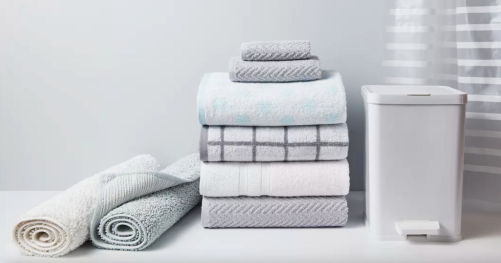 stacked towels