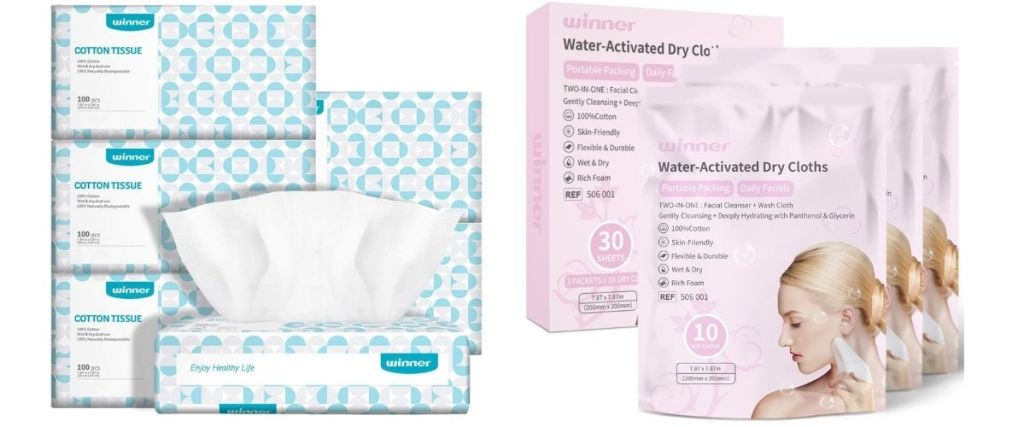 Winner cotton tissues and dry cloths