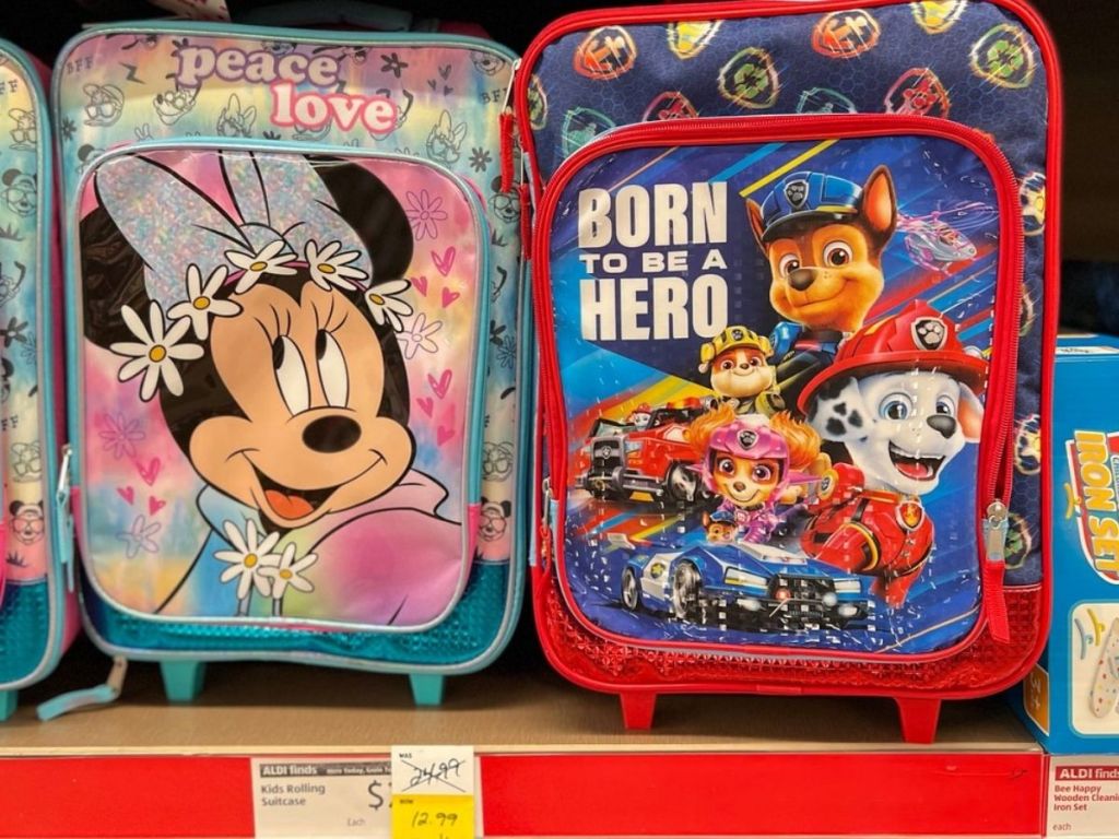 Kids character theme suitcases