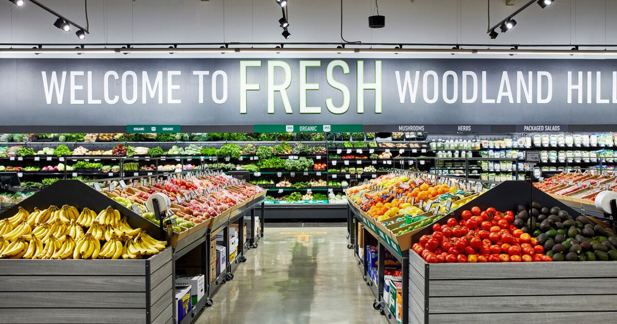 Obst- und Gemüseabteilung im Amazon Fresh Store
