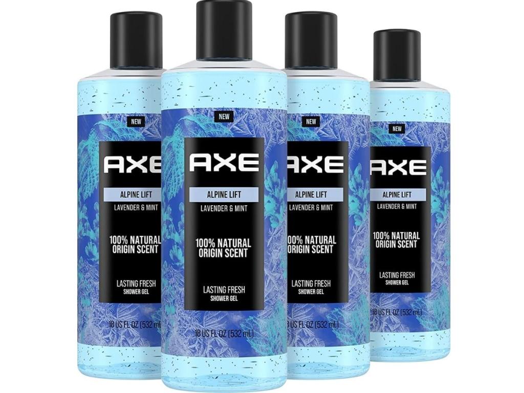 Axe Men's Body Wash Alpine Lift 100% Natural Origin Scent 4-Pack