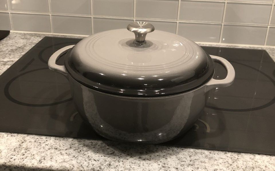 dutch oven sitting on a stovetop