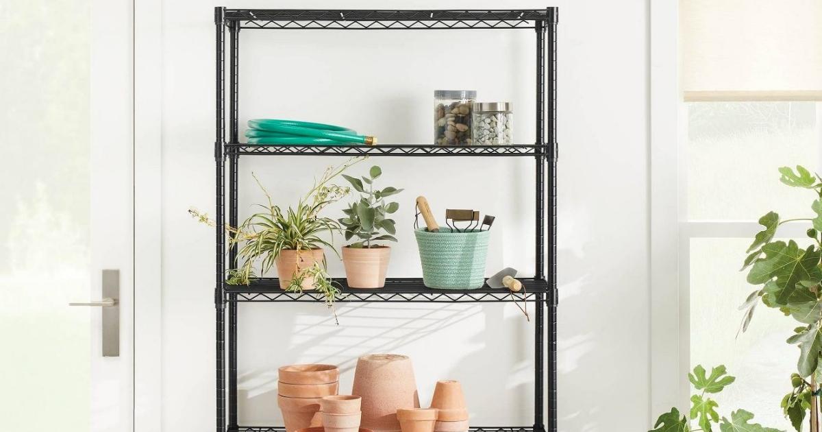 Brightroom 5-Tier Wire Shelving Unit, Black