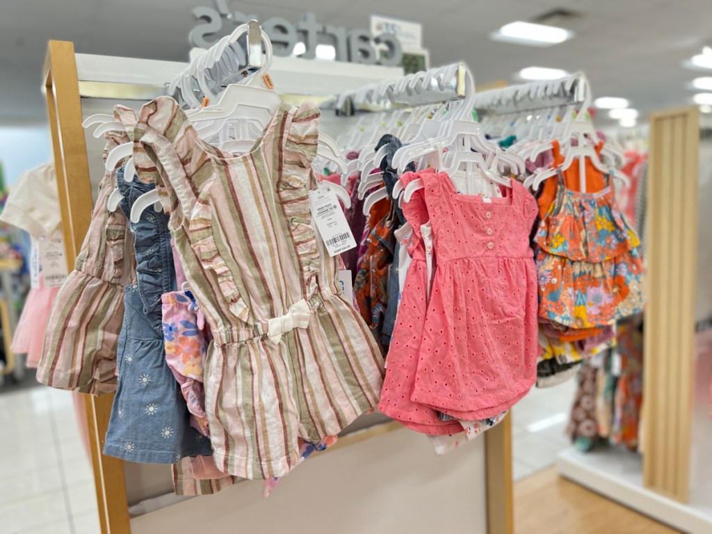 baby girl clothing in store
