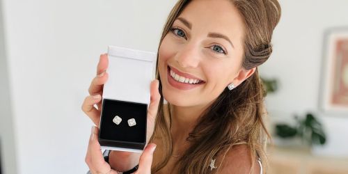 Cate & Chloe Birthstone 18K White Gold Plated Stud Earrings Only $16.80 Shipped | Awesome Gift Idea!