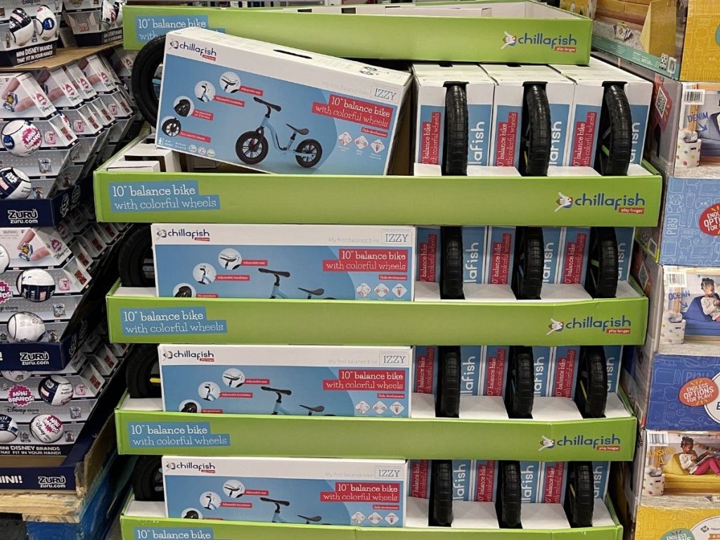 Chillafish Izzy Lightweight Toddler Balance Bike w/ Adjustable Seat & Handlebar on display