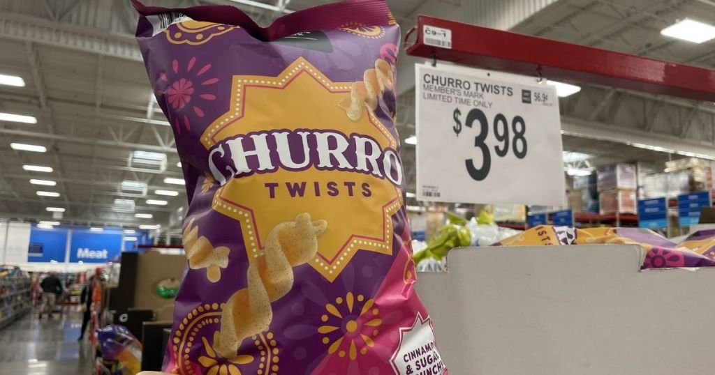 Churro Twists by price sign in store