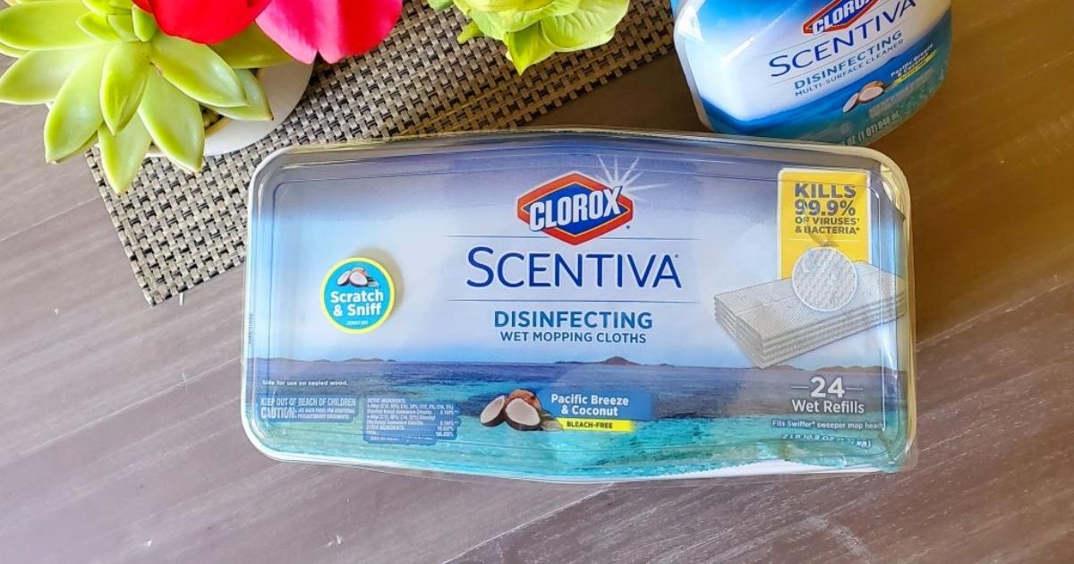 Clorox Scentiva Disinfecting Wet Mopping Cloths
