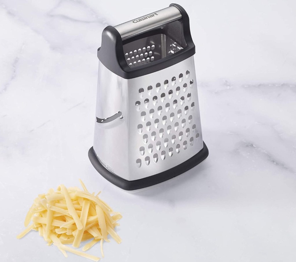 Cuisinart Box Grater with cheese next to it