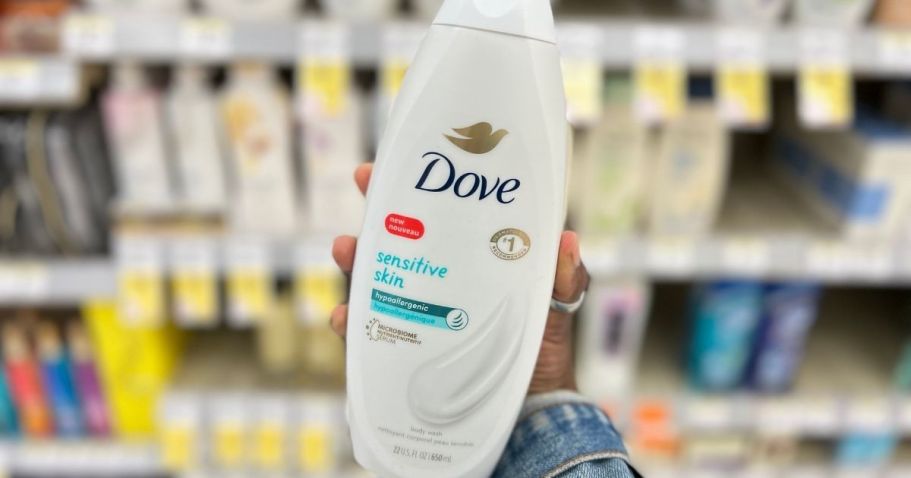 Dove Sensitive Skin Body Wash 20oz 4-Pack Only $12.88 Shipped on Amazon (Just $3.22 Each!)