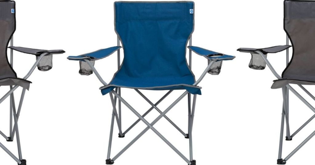 three folding chairs
