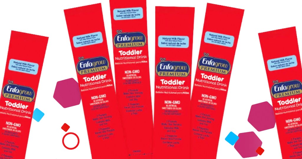 red packets of Enfagrow Toddler Formula