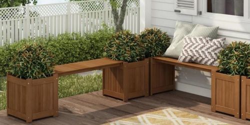 Wooden Planter Bench as Low as $78 Shipped on Wayfair (Regularly $150)
