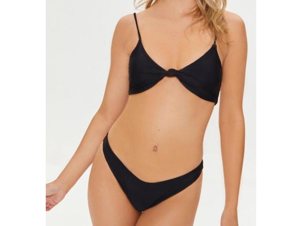 forever 21 women's knotted bikini top and bottoms