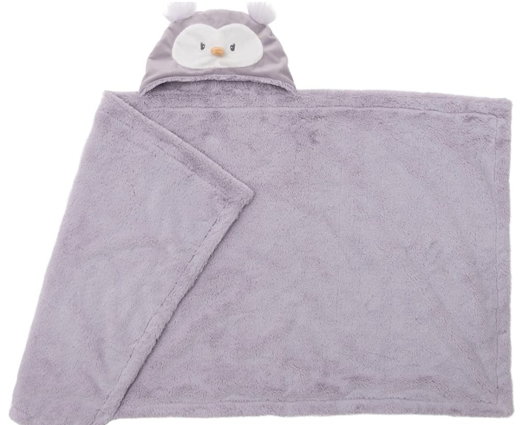 GUND 6059004 Toothpick Owl Hood Baby Blanket