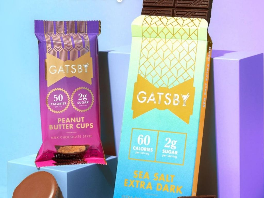 Gatsby Sea Salt Extra Dark Chocolate Bar and Peanut Butter Cups