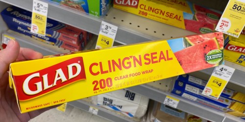 Glad Clingwrap 200 Sq. Ft. Only $1.25 After Cash Back at Walgreens (Regularly $3.49)