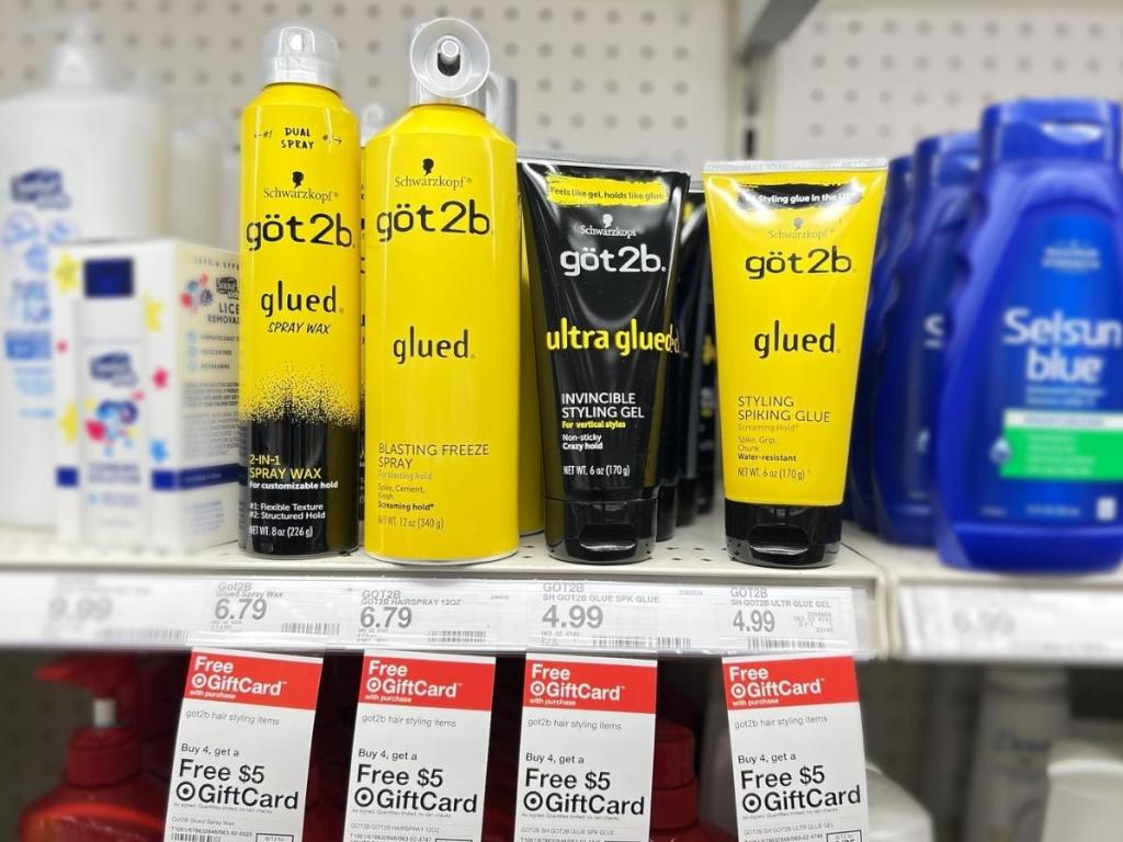 got2b hair styling products on store shelf