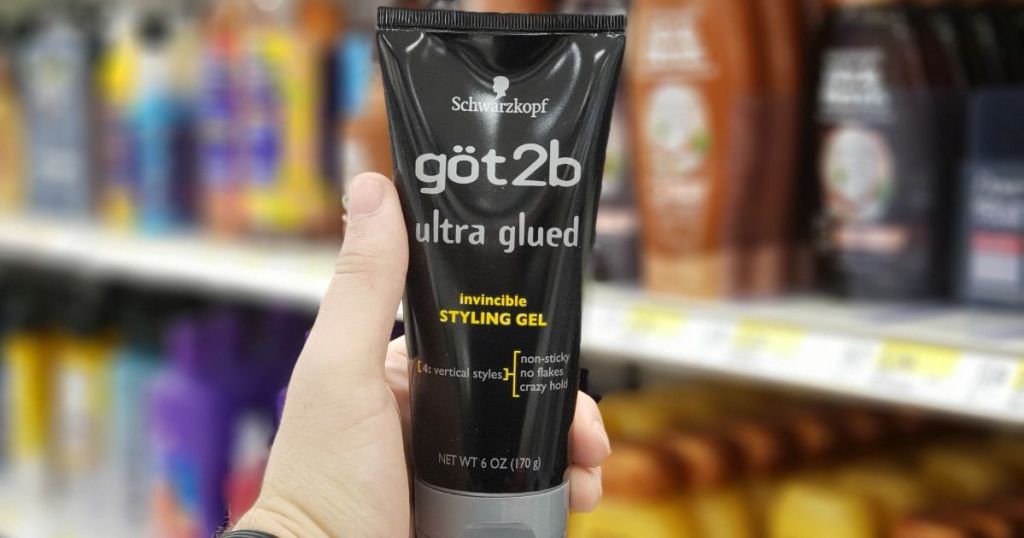 hand holding a Got2B Ultra Glued gel